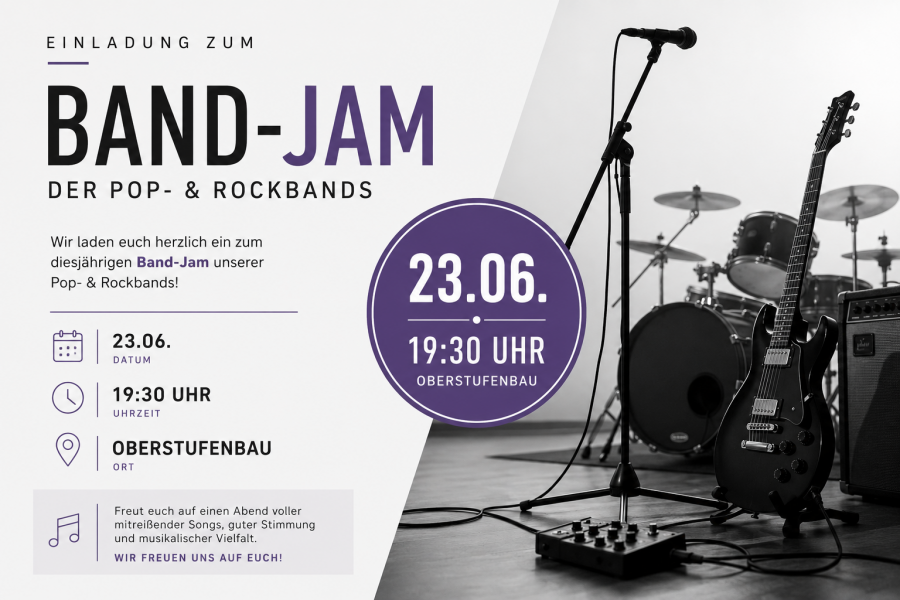 Einladung Band Jam Einladung Band Jam